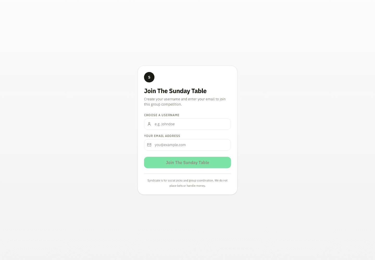 Syndicate demo invite flow